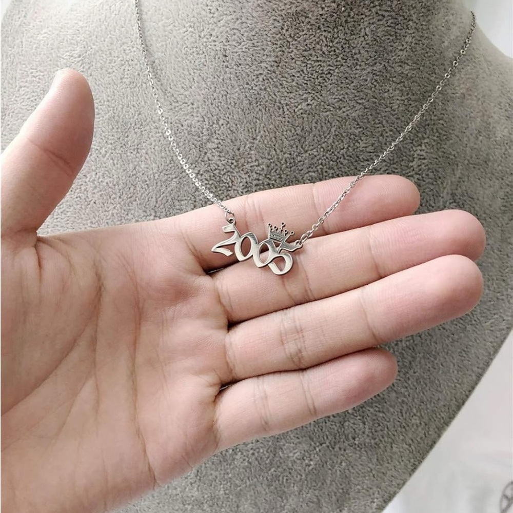 Silver 2005 Birth Year Pendant Necklace